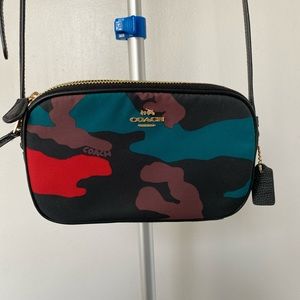 Coach cross body bag multi-color camo
